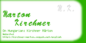 marton kirchner business card